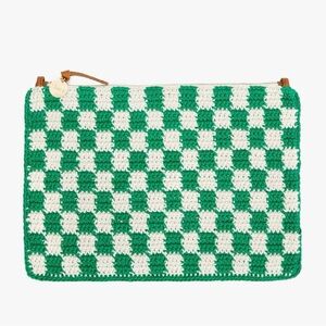 Clare V. Checkered Woven Clutch